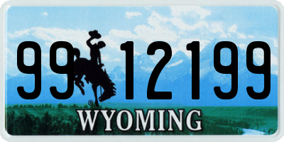 WY license plate 9912199