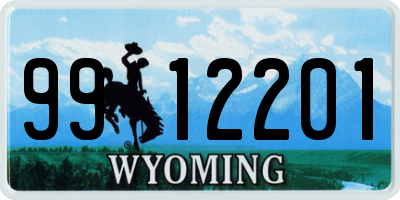WY license plate 9912201