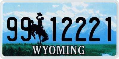 WY license plate 9912221