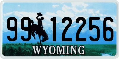 WY license plate 9912256