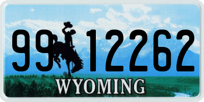 WY license plate 9912262
