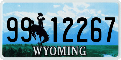 WY license plate 9912267