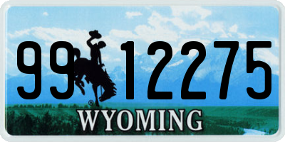 WY license plate 9912275
