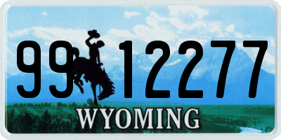 WY license plate 9912277