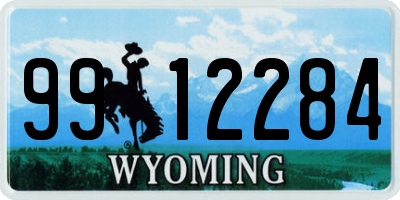 WY license plate 9912284