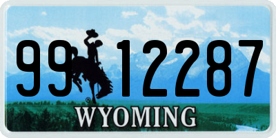 WY license plate 9912287