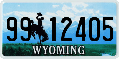 WY license plate 9912405