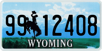 WY license plate 9912408