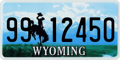WY license plate 9912450