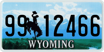 WY license plate 9912466