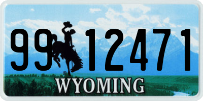 WY license plate 9912471
