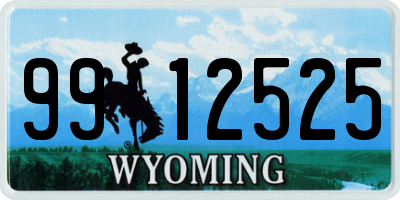 WY license plate 9912525