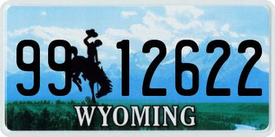 WY license plate 9912622