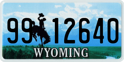 WY license plate 9912640