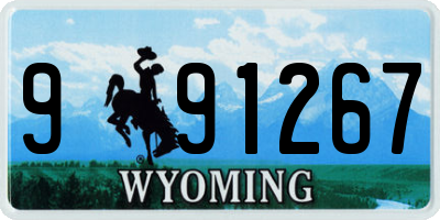 WY license plate 991267