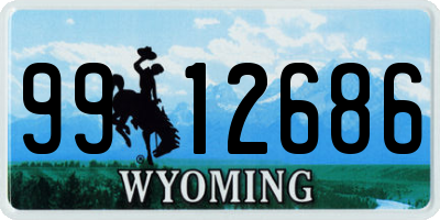 WY license plate 9912686