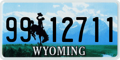 WY license plate 9912711