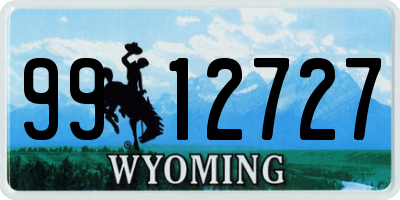 WY license plate 9912727