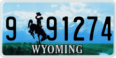 WY license plate 991274