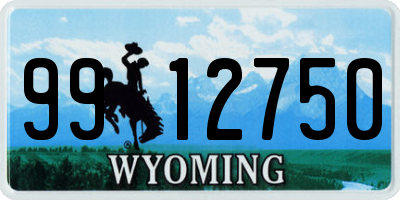 WY license plate 9912750