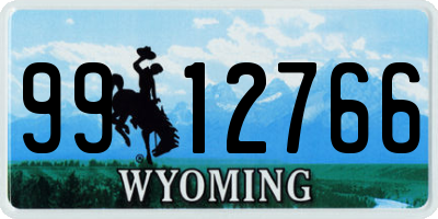 WY license plate 9912766