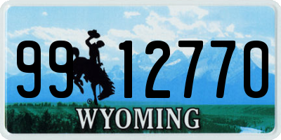 WY license plate 9912770