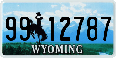 WY license plate 9912787