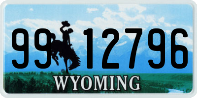 WY license plate 9912796