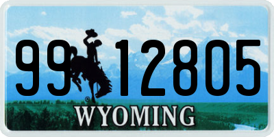 WY license plate 9912805