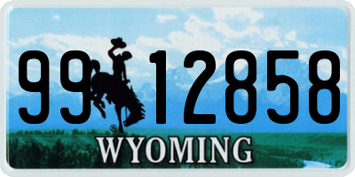 WY license plate 9912858