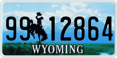 WY license plate 9912864