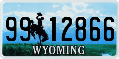 WY license plate 9912866