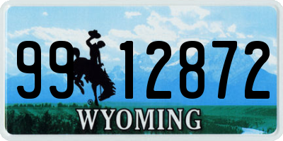 WY license plate 9912872