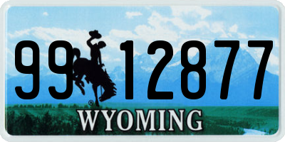 WY license plate 9912877