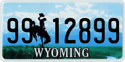 WY license plate 9912899