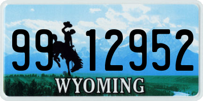WY license plate 9912952