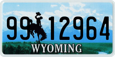 WY license plate 9912964