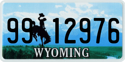 WY license plate 9912976
