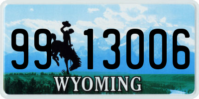 WY license plate 9913006