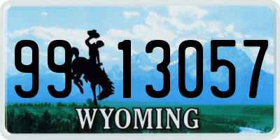 WY license plate 9913057