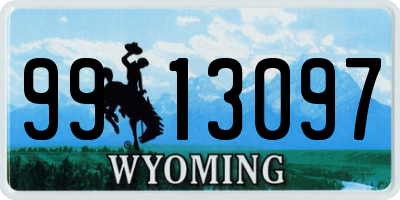 WY license plate 9913097