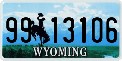 WY license plate 9913106