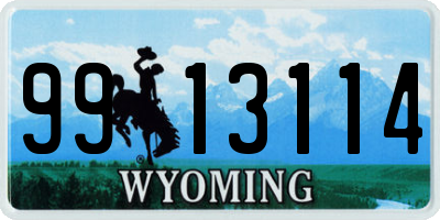 WY license plate 9913114