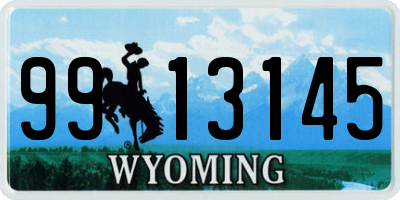 WY license plate 9913145