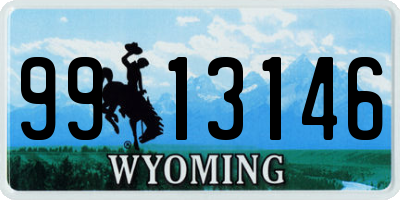 WY license plate 9913146