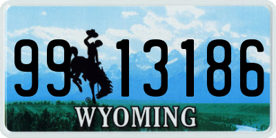 WY license plate 9913186