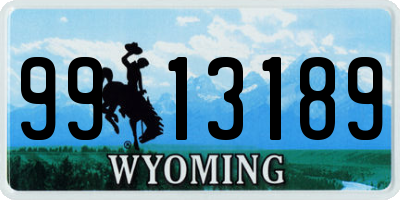 WY license plate 9913189
