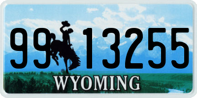 WY license plate 9913255