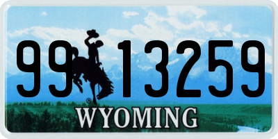 WY license plate 9913259