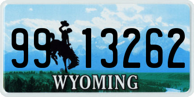 WY license plate 9913262